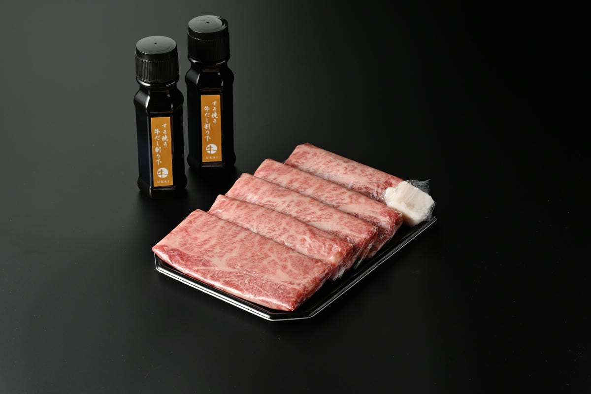 【冷凍配送】うかい特選牛 すき焼き割り下ご自宅向けセット